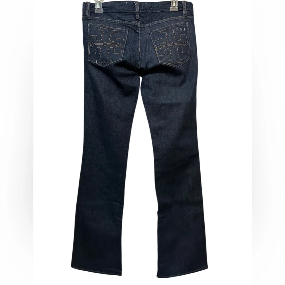 Tory Burch Blue Jeans Habitual Collab Dark Wash Boot Cut